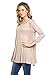 Frumos Womens Tunic 3/4 Sleeve Round Neck Solid Tie Dye Tunic Top Made In USA