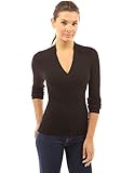 PattyBoutik Women's Ribbed V Neck Empire Waist Sweater