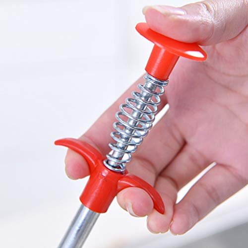 Samoii Clog Remover Drain Relief Auger Cleaner Tool,Sink Drain Cleaning Brush, Sewer Hair Catcher for Bathroom Tub, Toilet,Clogged Drains, Dredge Pipe, Sewers,Sink, Kitchen (B#35.4inch)