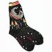 Laurel Burch Women's Single Pack Lively Nature Crew Socks, Mystic Moon,9-11