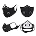 West Biking Mesh Dust/Pollution Mask for Air Filtration, Sport Mask with Exhalation Valves Filters, Activated Carbon PM2.5 Filters Air Purifier (1Mask+5Filters)