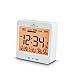 MARATHON Atomic Desk Clock, White - Easy-to-Read 5.2” Display with Calendar + Heat & Comfort Index - Includes Alarm with Snooze & Backlight