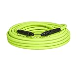 Flexzilla HFZ1450YW2 1/4" (inches) x 50' (feet) Air Hose, 50 ft, MNPT Fittings, Heavy Duty, Lightweight, Hybrid, ZillaGreen-HFZ1450YW2