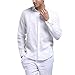 East Castle Mens Casual 100% Linen Comfort Long Sleeve Button Up Shirt