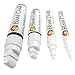 Blami Arts Drawing White Chalk Markers 4 Pack - Reversible Fine and Jumbo Tips 16mm - 10mm - 6mm - 3mm - Chalkboard Pens for Bistro Glass Windows, Office School Supplies - Eraser Sponge Included