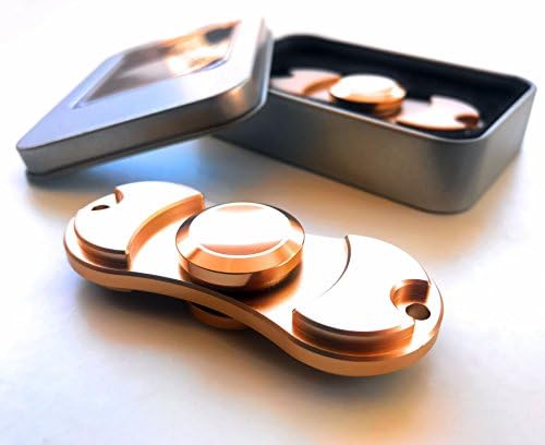 Brass Fidget Spinner Prime, EDC, Made with Brass Metal and Ceramic High Speed Bearings, Helps Relieve Stress and Increases Focus, Anti-Axiety, ADHD, ADD, OCD, Autism, Handheld or use on Desk