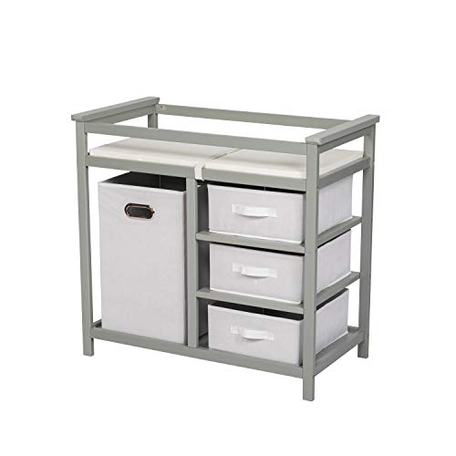 Kinbor Baby Changing Table Infant Diaper Station Nursery Organizer with
