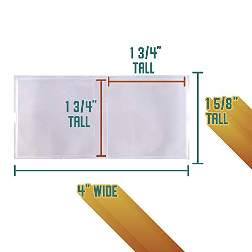 Vinyl Coin Flips 100 Pack | Coin Holders for Collections | 1.75 x 1.75 Collecting Sleeves | Protection Supplies for Vintage Currency, Money | Covers Prevent Stains, Weathering, Rust, and More - Thumbnail 6
