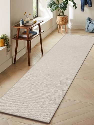 LEKEEPGO Küchenteppich 65x240cm, Küchenläufer, Teppich Läufer Küche, Beige