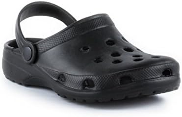 Zone Hearts Black Moulded Clog - Kids Size 13 to Adult Size 12 - Size 9 UK/10 US - Black