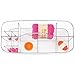 mDesign Plastic Portable Craft Storage Organizer Caddy Tote, Divided Basket Bin with Handle for Craft, Sewing, Art Supplies - Holds Paint Brushes, Colored Pencils, Stickers, Glue, X-Large - Clear