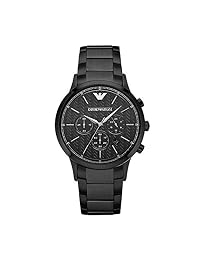 Emporio Armani AR2485 de los hombres vestido analógico negro reloj de cuarzo analógico de la visualización