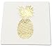 Gold Foil Pineapple Paper Napkins for Birthday Party (6.5 x 6.5 In, 50 Pack)