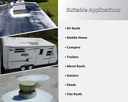 L R Liquid Rubber RV Roof Repair Kit, White, 1 Gallon - Thumbnail 2