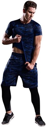 Plus Size Yoga pants! ❤️ Three-Piece Suit, Neartime Casual Yoga Sportwear Workout Leggings Slacks Fitness Sports Gym Running Athletic Trousers (❤️AsianL, Blue)