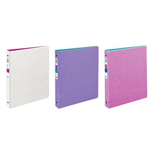 Avery glitter binder with 1" round ring, 175-sheet…