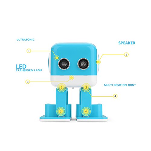 RC Robot,ToyPark F9 Intelligent Entertainment Electronic Smart Robot with APP Programming Bluetooth Audio and LED Light for Children's Multifunction Educational Learning Toys - Thumbnail 2