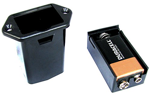 2pc. 9-volt battery Tray - Externally Accessible Panel Mount