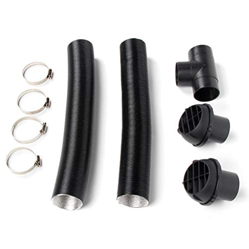 OCPTY 60mm Car Heater Pipe Duct Warm Air Outlet Vent Hose Clips T-Shaped Tee Telescopic Hose Extendable Parking Vent Hose for Diesel/Webasto