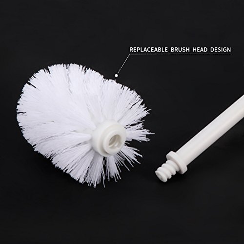 Stainless Steel Cylindrical Toilet Brush Holder with Canister, Matte Finished, for Household Bathroom Accessory - Thumbnail 3