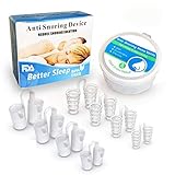 8PCS Anti Snoring Devices, Anti Snoring Solution, Snore Mute Nose Sleep Vents, Stop Snore Vents, FDA Nose Cones by MERCHR, Nasal Dilator for Breathing