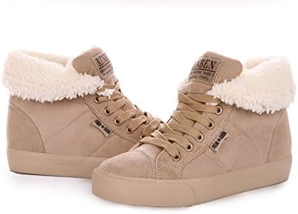 Hello 999 Boots and Autumn Winter Women's Shoes. (6.5, Khaki)