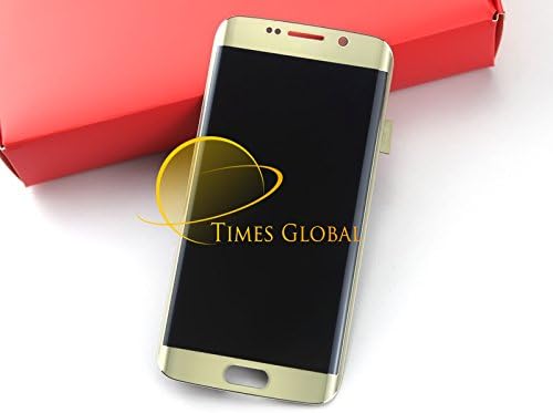 Times Global Samsung Galaxy S6 edge Gold LCD Display Screen Touch Digitizer Replacement with Samsung Logo G925S G925V G925i G925F (Blue, Gold, White)