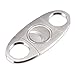 CiTree Cigar Cutter, Stainless Steel Guillotine Double Cut Blade in Black Gift Pouch (Silver)