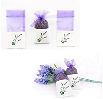 12 Pcs Empty Lavender Organza Bags Flower Bags Jewelry Bags Tea Bags Souvenir Gift Bags--Size 3x6 Inch (NO LAVENDER)