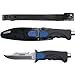 Cressi Skorpion, Tempered Stainless Steel Blade Knife ideal for Diving and Spearfishing | Pointed & Blunt Tip