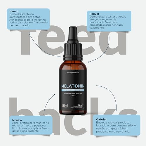 Melatonina em Gotas Sublingual 90ml Maracujá ELLYM NUTRITION Rápida Absorção Efeito Imediato 0,21mg Melatonin por Gota