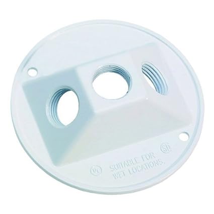 ROUND COVER 3HOLE WHITE by SIGMA MfrPartNo 14383WH - - Amazon.com
