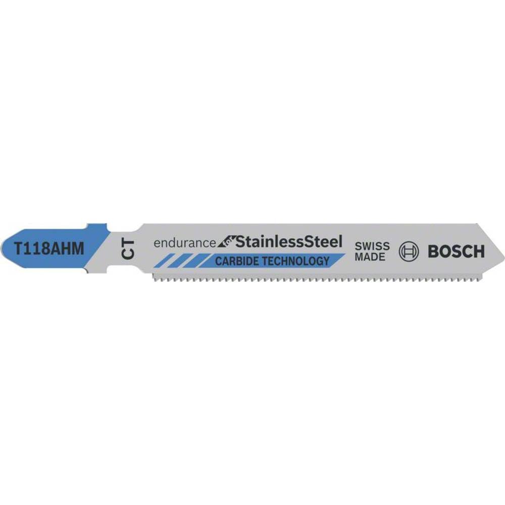 Bosch Professional 3x Jigsaw Blade T 118 AHM Special for Inox (Stainless Steel, Metal, 83 mm, Accessories Jigsaw)