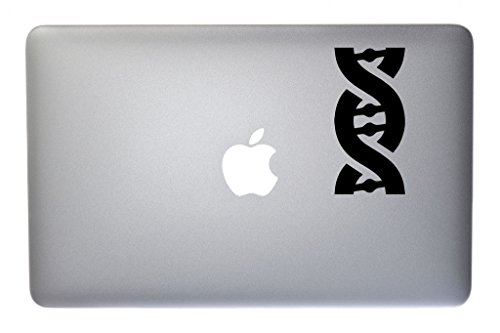 DNA Double Helix Style 2 Vinyl Decal for Macbook, Laptop or other device 5 Inch (black)