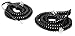iMBAPrice (Pack of 2) Black Coiled Telephone Phone Handset Cable Cord, Coiled Length 3 to 12 feet Uncoiled (Value Pack) primary