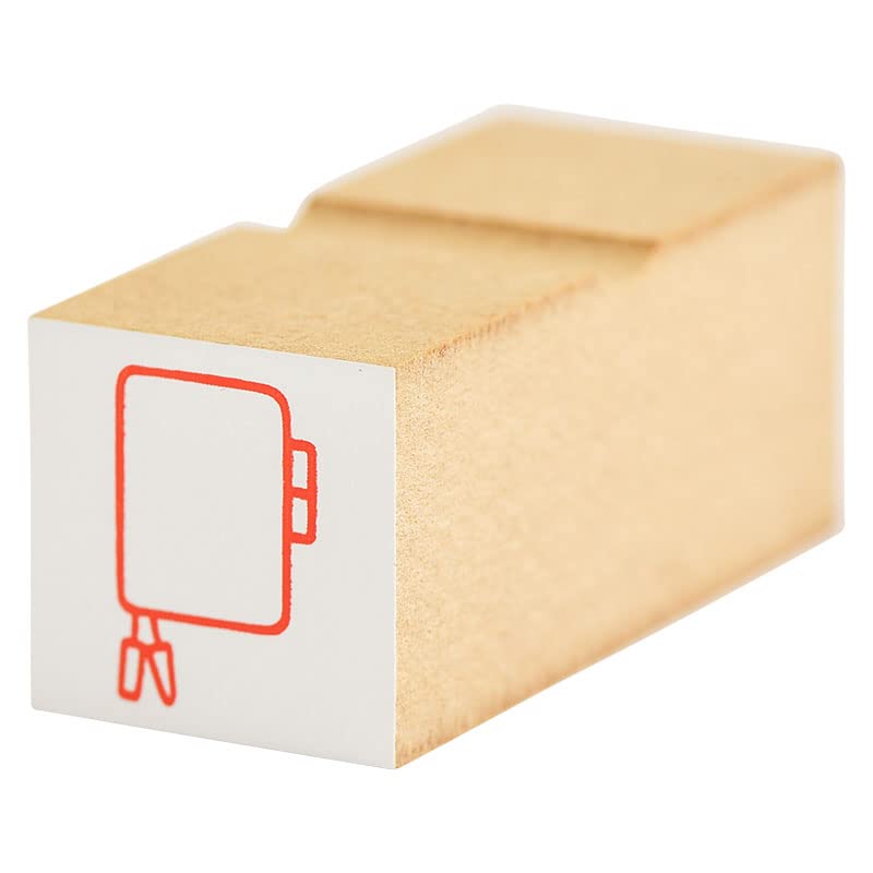 Hobonichi Stamp (Exterior) - Round Rubber Stamp - 24mm x 62mm - Requires Ink