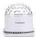 Party Lights,Supertech Muliti Color Changes Sound Actived Auto RGB Mini Rotating Magic Disco Ball Strobe Stage Lights For DJ Dancing Show Concert Xmas Halloween,White