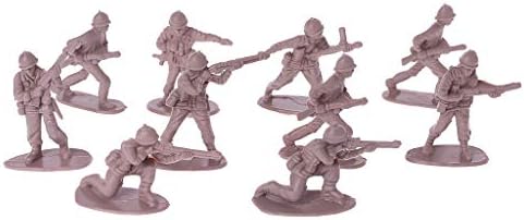 ShapeW 10 Pcs Various Pose Toy Soldiers Figures, Army Men Green Toy Soldiers, Toy Soldiers Action Figures for Kids (Orange)