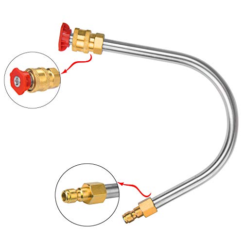 DUSICHIN DUS-214 Pressure Washer Gutter Cleaner Attachment with 5 Spray Nozzle Tips, 4000 PSI