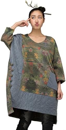 Plus Size Tops Womens Clothing Womens Bohsemian Ethnic T-Shirt Batwing Tops Tunics Linen