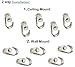 NELXULAS Stainless Steel Ceiling Hook Towel/Robe Clothes Hook for Closet Top Bathroom Kitchen Cabinet Garage Utility Heavy Duty Screw Mounted, Brushed Finish (1-1/3