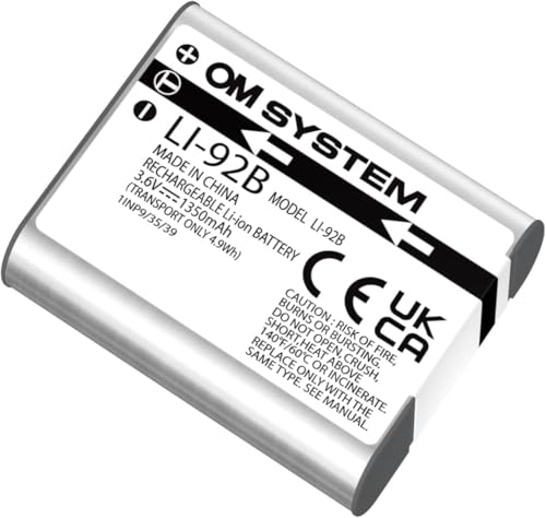 OM SYSTEM LI-92B Akku 1350mAh – Ersatzakku für Tough TG-7, TG-6, TG-5