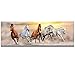 Sea Charm - Large Size Canvas Wall Art,Running Horse Picture Canvas Prints Desert Sunset Landscape Painting Giclee Artwork Printed,Modern Office Home Living Room Decoration Ready to Hang