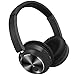 Active Noise Cancelling Headphones Bluetooth Wireless Headsets Built in Microphone HiFi Stereo Over Ear Portable Foldable Comfortable Leather Earbuds for Travel Home Office … (black)
