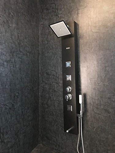 Jaaz Willet Shower Panel 5ft Big Jets (Black)