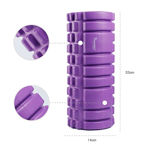 SYOURSELF Foam Roller for Muscle Massage-13" x 5.5", EVA, Trigger Point-Deep Tissue, Myofascial Release, Physical Therapy for Pain Relief, Exercise, Yoga, Pilates+Instructions, Carry Bag(Purple) - Thumbnail 5