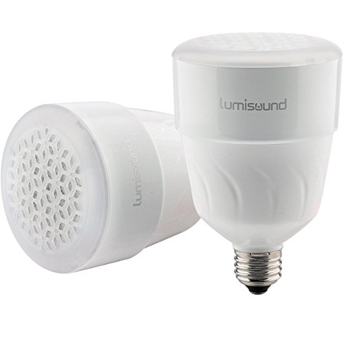 LED Bluetooth Bulb Speaker, True Wireless Stereo, Aptx Support, Dimmable LED, Apps Control, Pair, White