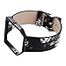 HotGlows Women's Floral Soft Leather Strap Replacement Watch Band Wristband Bracelet Strap and Frame Compatible with Fitbit Blaze (Black/Gray+Black Frame)