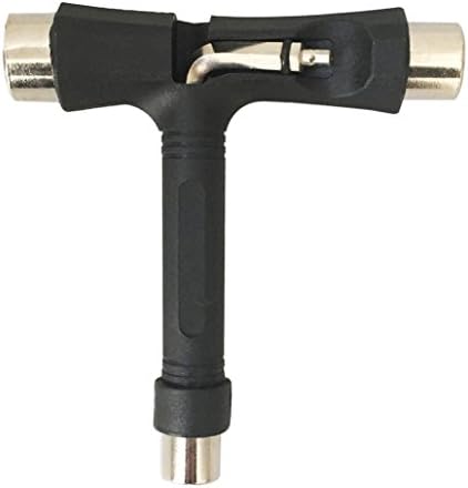 Skateboard Tool, OULucicy All-In-One Skateboard Tools Multi-function Portable Skateboard T Tool Accessory, with T-type Allen Key and L-type Phillips Head Wrench Screwdriver (Black)