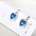 Neoglory Blue Love Heart Crystal Drop Earrings Rhinestone Platinum Plated Women Jewelry Bridesmaid Women